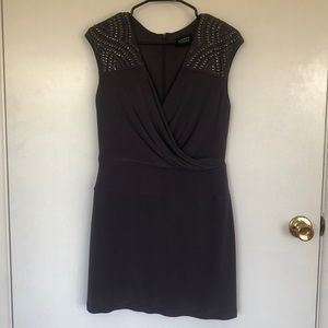 Grey Adrianna Papell cocktail dress